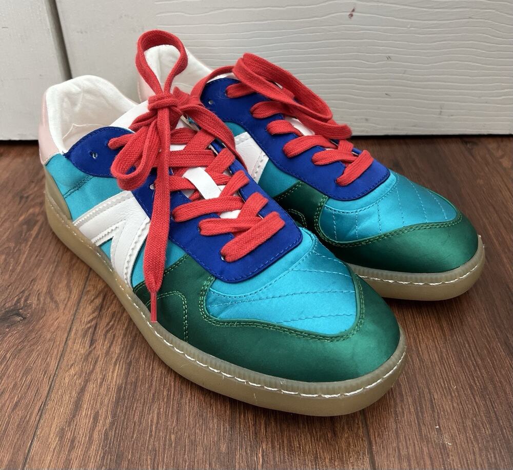 MIA Women’s Vesta Vibrant Colorblock Metallic Lace-Up Sneakers Shoes Sz 7.5M